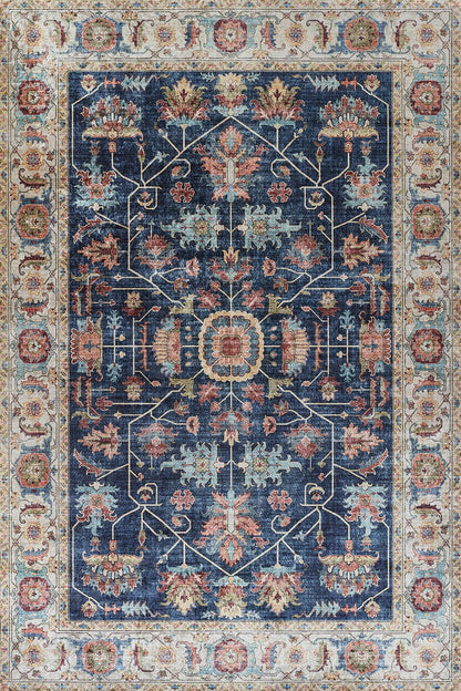 Karachi 9 Navy Traditional Rug
