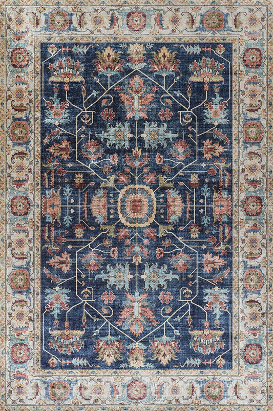 Karachi 9 Navy Traditional Rug