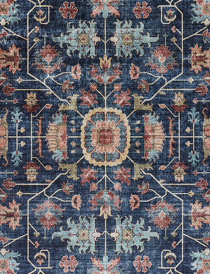 Karachi 9 Navy Traditional Rug