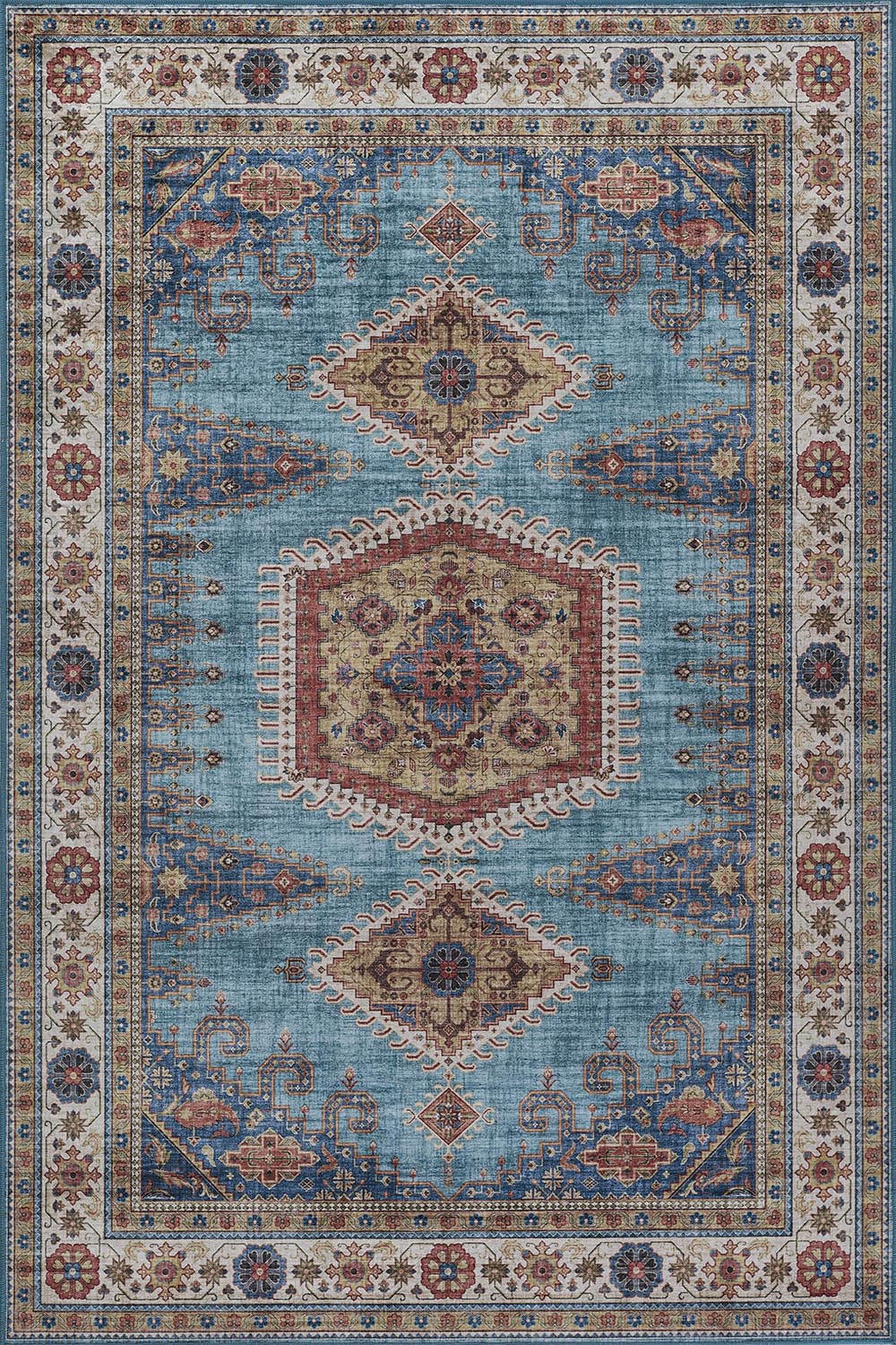 Karachi 10 Blue Traditional Rug