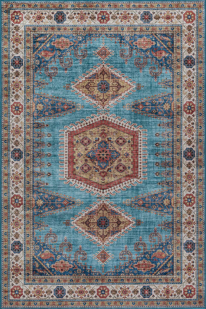 Karachi 10 Blue Traditional Rug