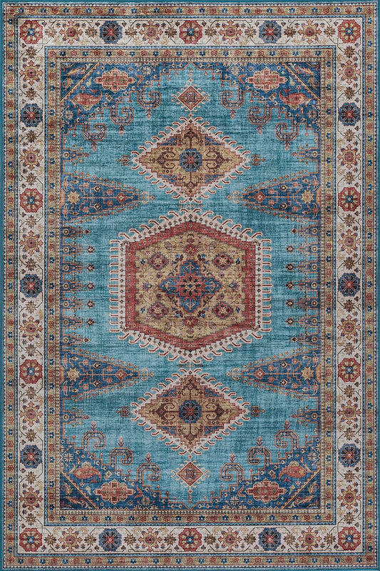 Karachi 10 Blue Traditional Rug