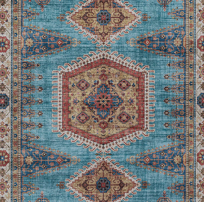 Karachi 10 Blue Traditional Rug