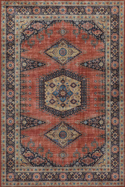 Karachi 10 Rust Traditional Rug
