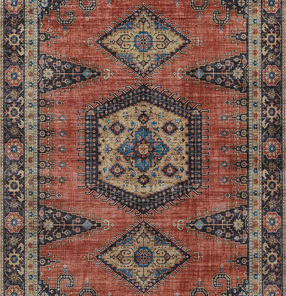 Karachi 10 Rust Traditional Rug