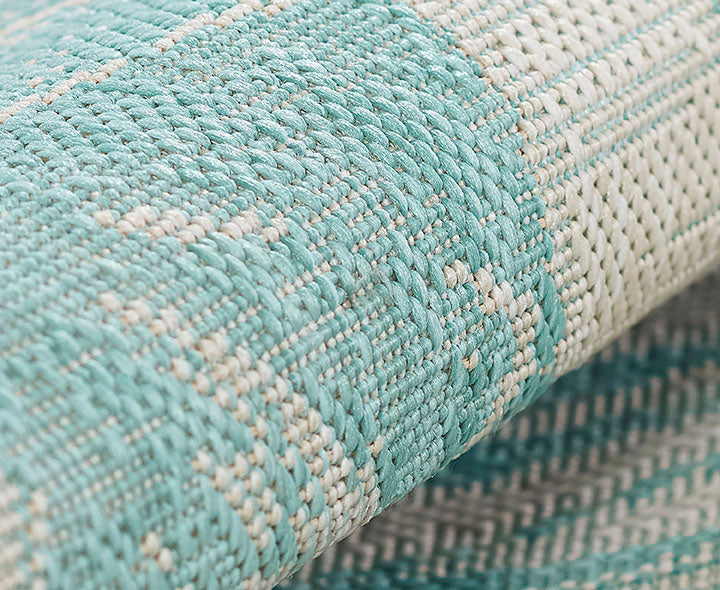 Riviera 1 Aqua Palm Outdoor Rug