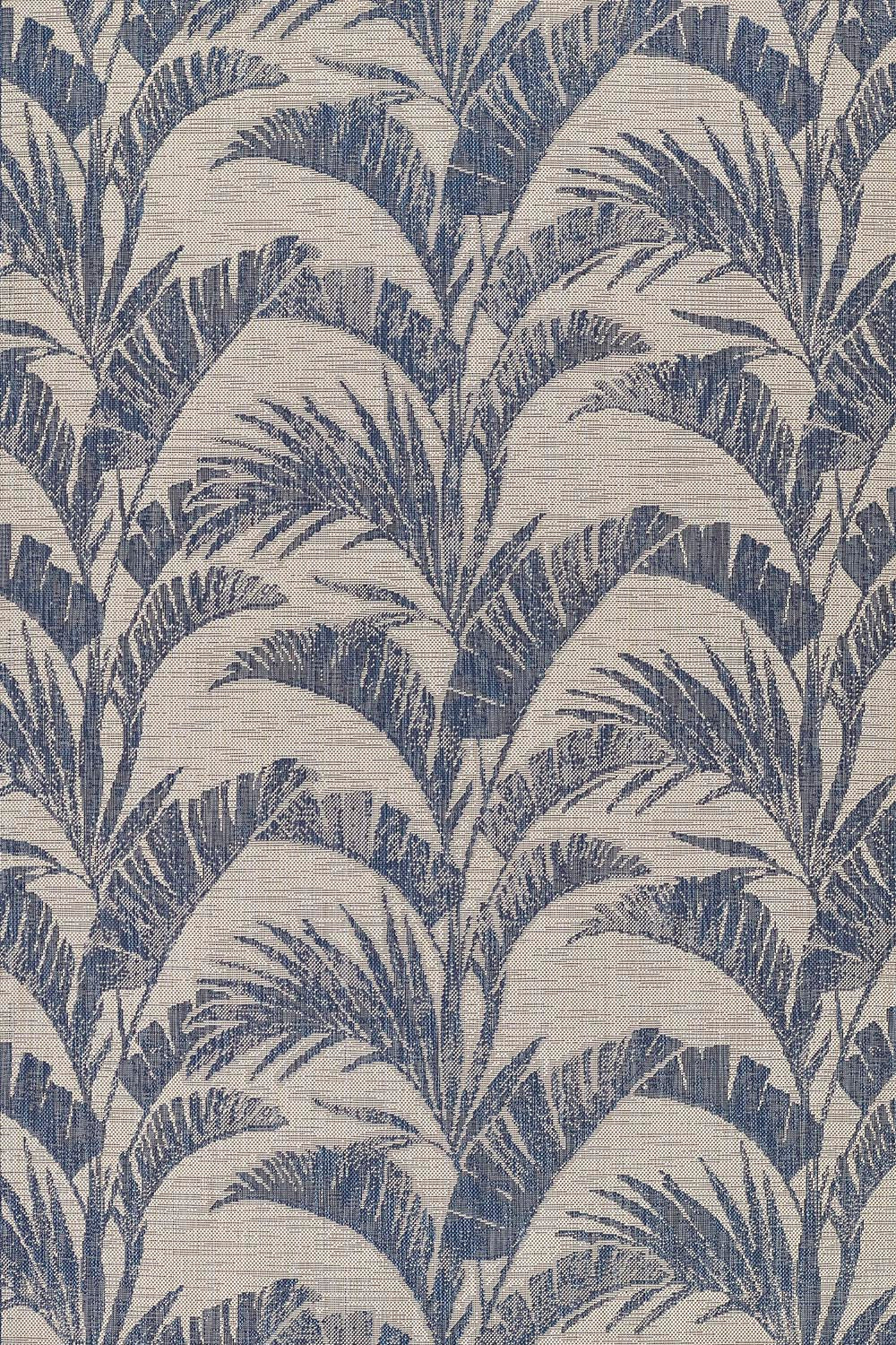 Riviera 1 Blue Palm Outdoor Rug