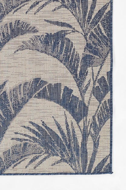 Riviera 1 Blue Palm Outdoor Rug