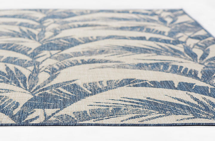 Riviera 1 Blue Palm Outdoor Rug