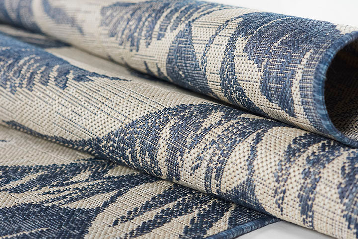 Riviera 1 Blue Palm Outdoor Rug