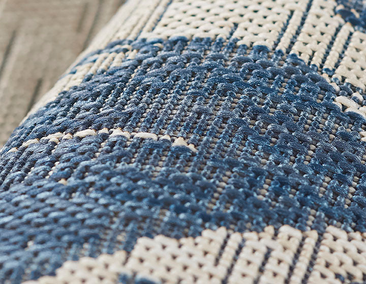 Riviera 1 Blue Palm Outdoor Rug
