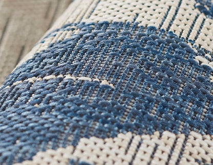 Riviera 1 Blue Palm Outdoor Rug