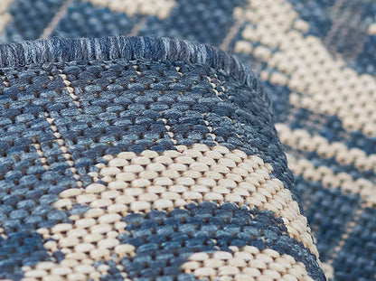 Riviera 1 Blue Palm Outdoor Rug