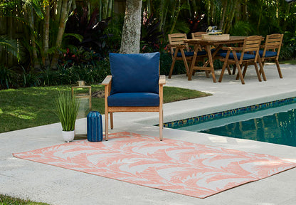 Riviera 1 Coral Palm Outdoor Rug