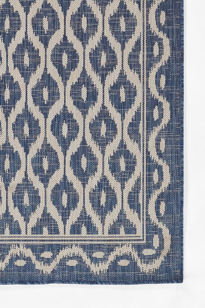 Riviera 2 Blue Trellis Outdoor Rug