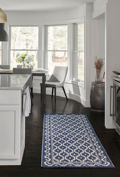 Riviera 2 Blue Trellis Outdoor Rug