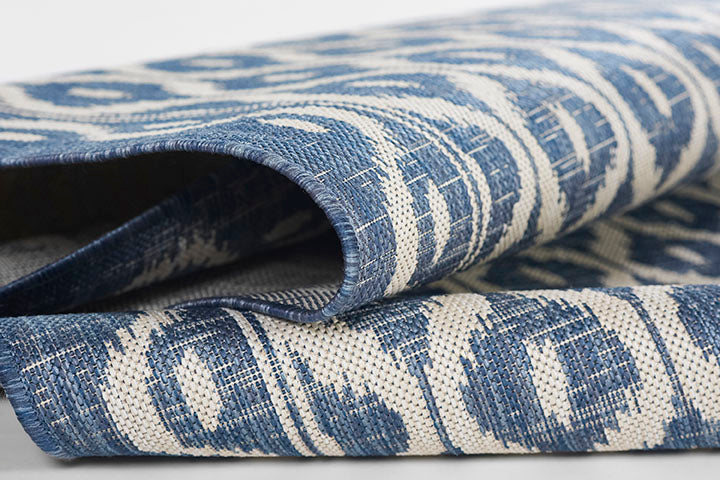 Riviera 2 Blue Trellis Outdoor Rug