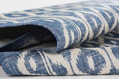Riviera 2 Blue Trellis Outdoor Rug
