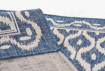 Riviera 2 Blue Trellis Outdoor Rug