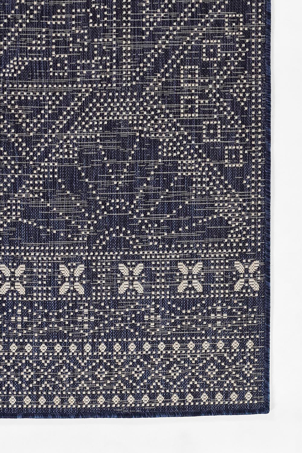 Riviera 3 Navy Diamond Outdoor Rug