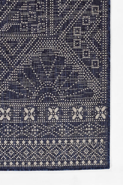 Riviera 3 Navy Diamond Outdoor Rug