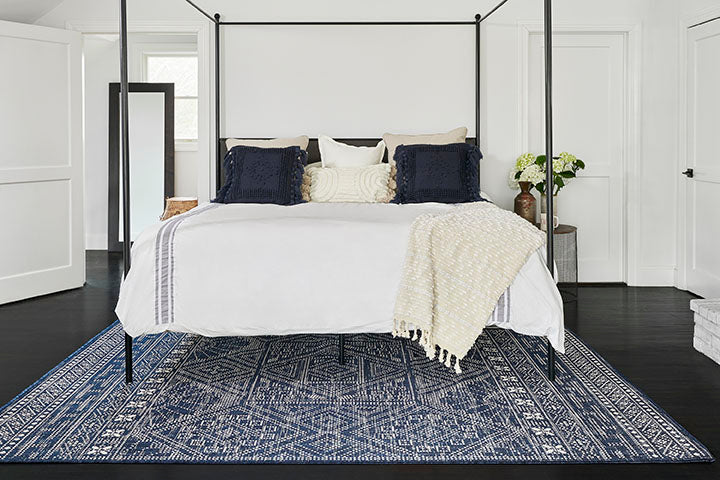 Riviera 3 Navy Diamond Outdoor Rug