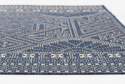 Riviera 3 Navy Diamond Outdoor Rug
