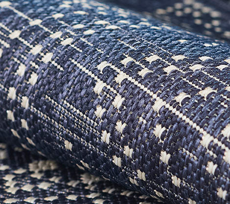 Riviera 3 Navy Diamond Outdoor Rug