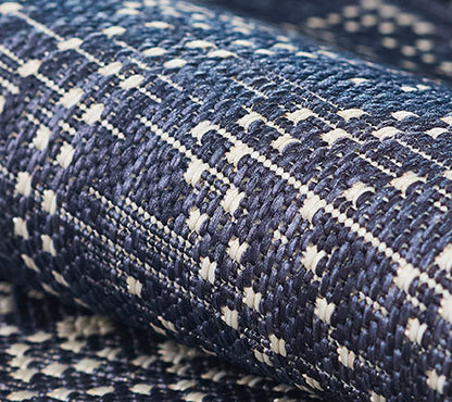 Riviera 3 Navy Diamond Outdoor Rug