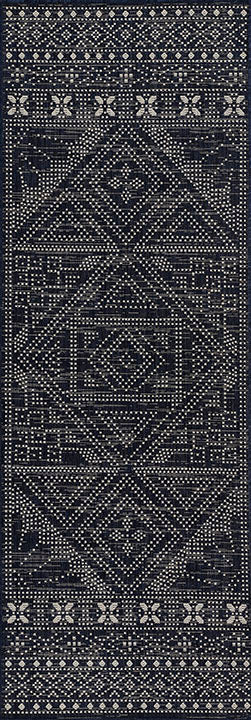 Riviera 3 Navy Diamond Outdoor Rug