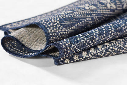 Riviera 3 Navy Diamond Outdoor Rug