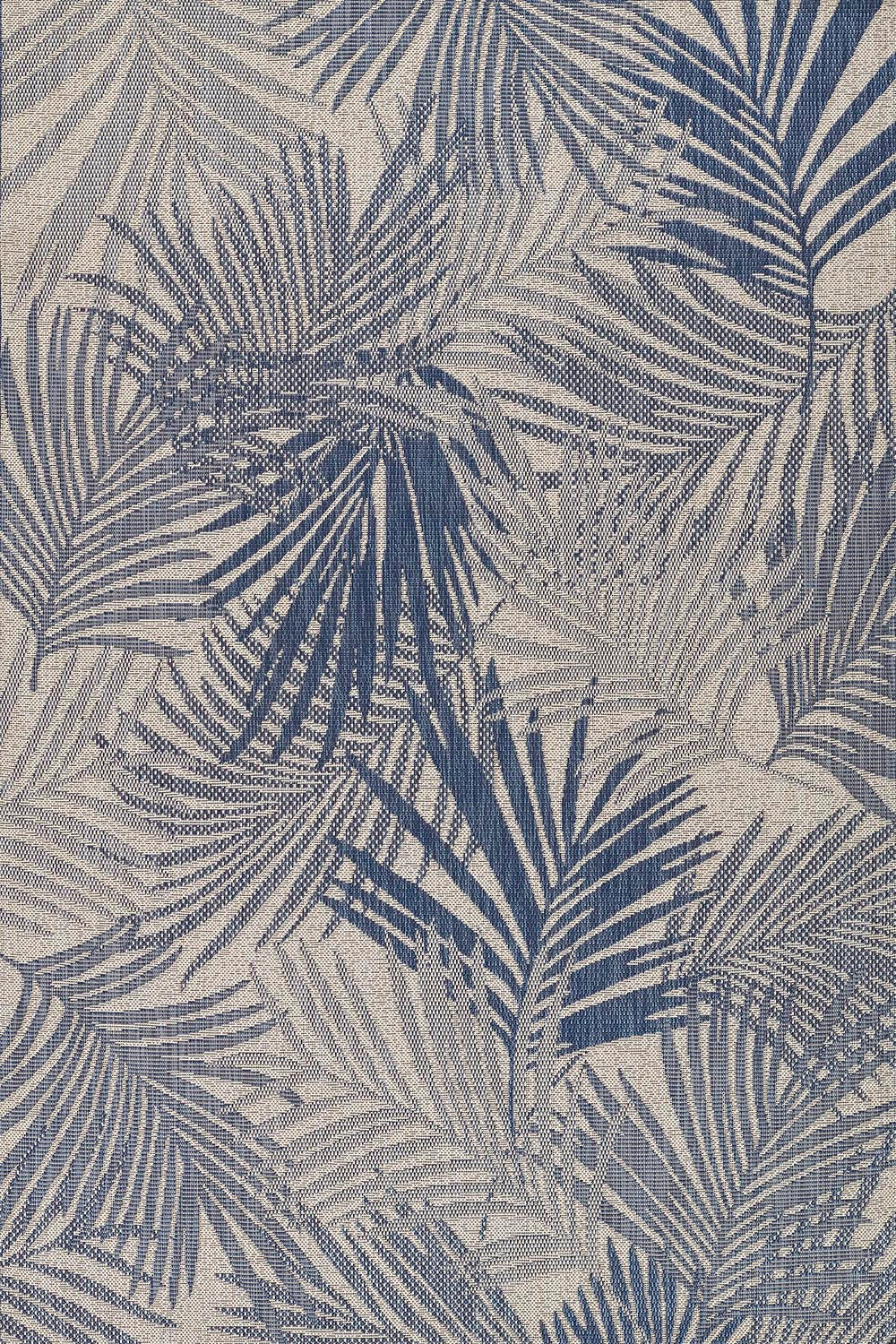 Riviera 4 Blue Palm Outdoor Rug