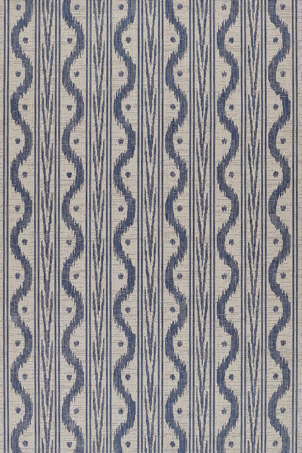 Riviera 5 Blue Wavy Outdoor Rug