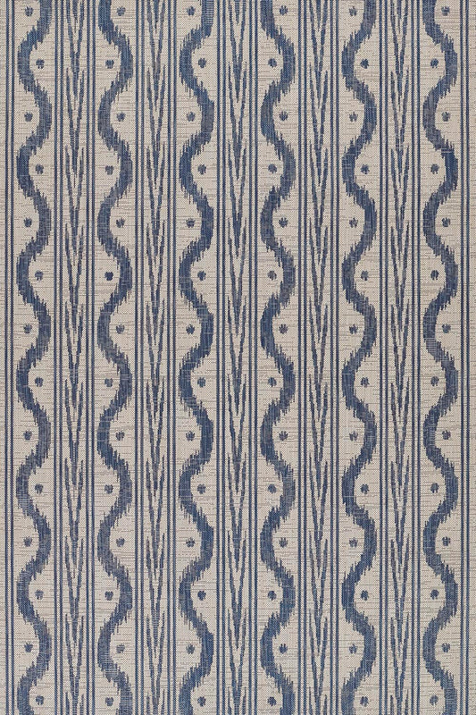 Riviera 5 Blue Wavy Outdoor Rug