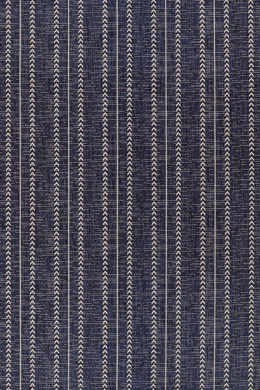 Riviera 6 Navy Chevron Stripe Outdoor Rug