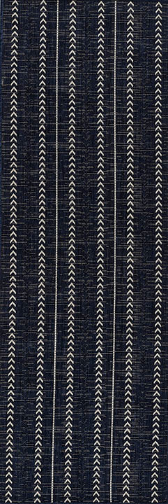 Riviera 6 Navy Chevron Stripe Outdoor Rug