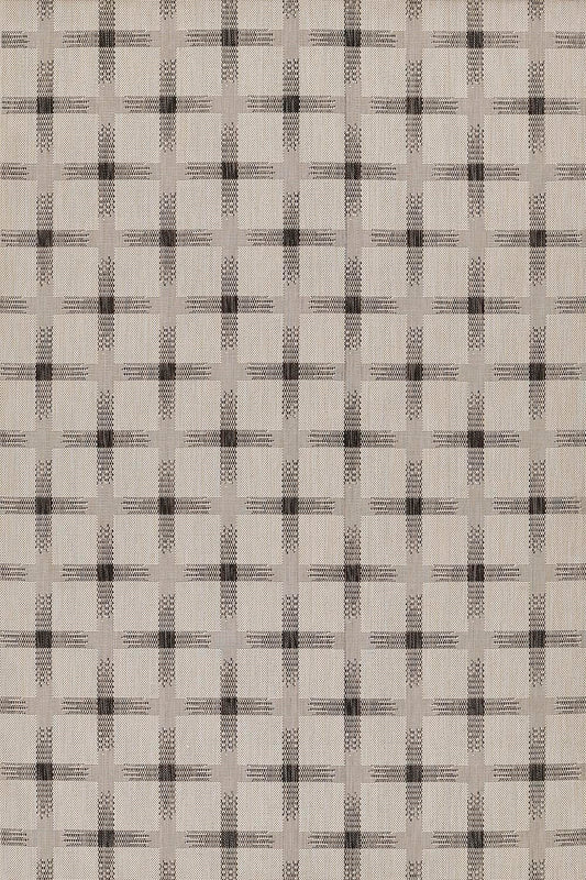 Riviera 8 Ivory Plaid Outdoor Rug