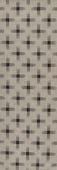 Riviera 8 Ivory Plaid Outdoor Rug