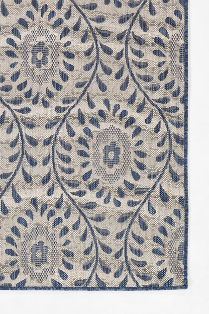 Riviera 9 Blue Floral Outdoor Rug