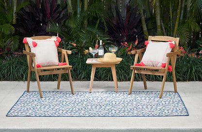 Riviera 9 Blue Floral Outdoor Rug