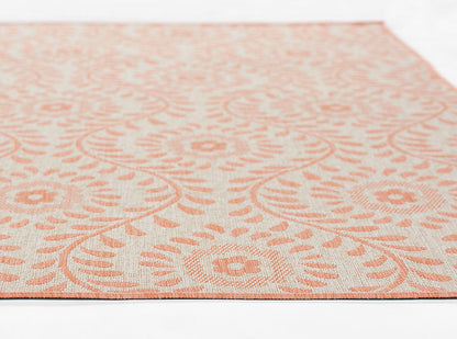 Riviera 9 Coral Floral Outdoor Rug